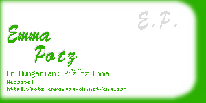 emma potz business card